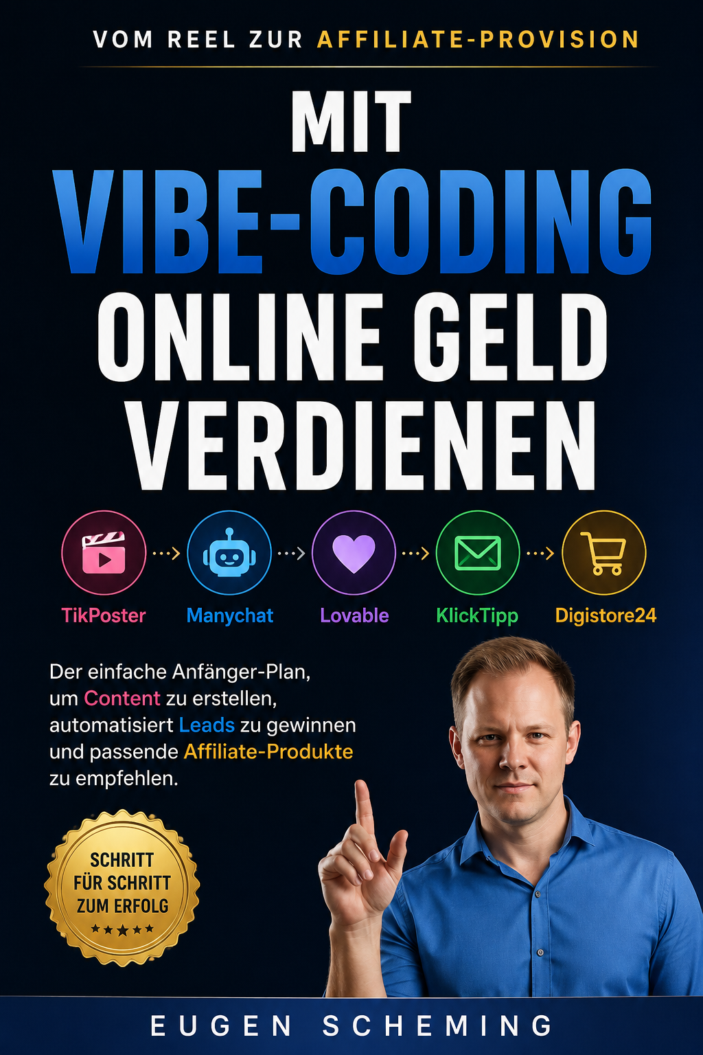 Cover des eBooks „Mit Vibe-Coding online Geld verdienen“ von Eugen Scheming